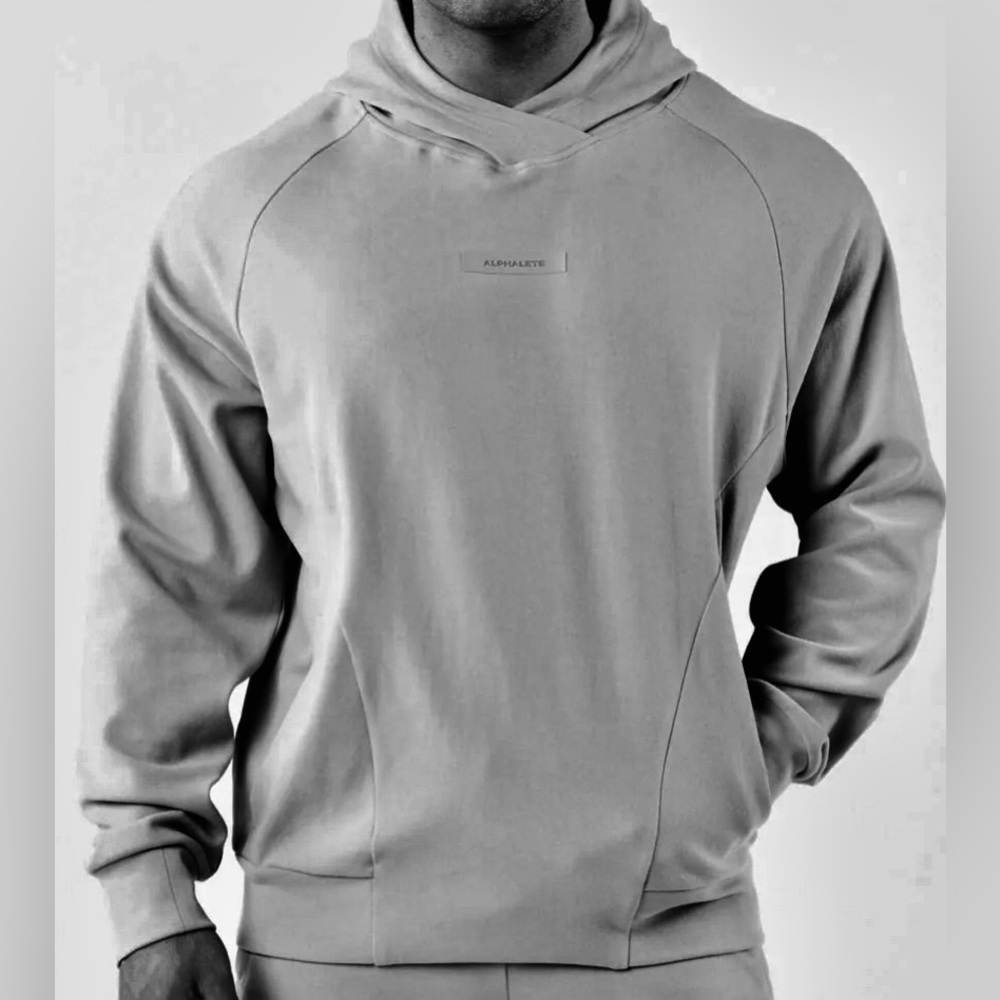 Alphalete Identity Pro Gray Hooded Sweatshirt Men’s Size XL